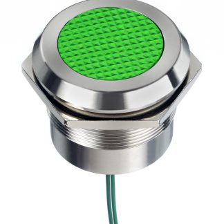 Indicatore da pannello RS PRO Verde  a LED, 12 → 24V ca/cc, IP67, IP69K, foro da 30mm