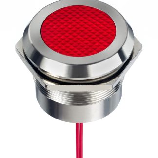Indicatore da pannello RS PRO Rosso  a LED, 12 → 24V ca/cc, IP67, IP69K, foro da 30mm