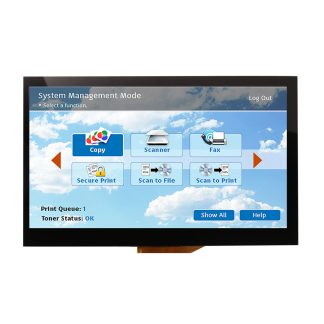 Display LCD a colori NEWHAVEN DISPLAY INTERNATIONAL, 7poll, interfaccia RGB, touchscreen