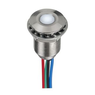 Indicatore da pannello APEM  a LED, 12V cc, IP67, foro da 10mm