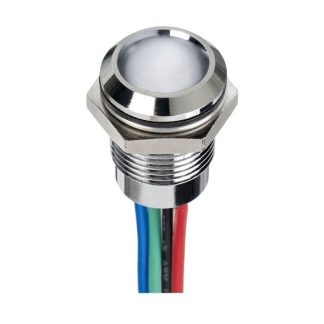 Indicatore da pannello APEM  a LED, 24V cc, IP67, foro da 14mm