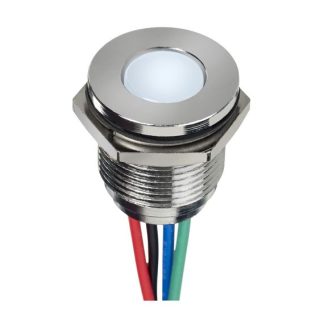 Indicatore da pannello APEM  a LED, 28V cc, IP67, foro da 22mm