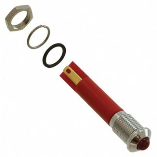 Indicatore da pannello APEM Rosso  a LED, 12V cc, IP67, foro da 8mm