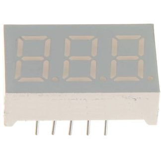 Display LED a 7 segmenti a segm. Everlight, 3 cifre, H. 9.2mm, 12,5 mcd, col. Rosso