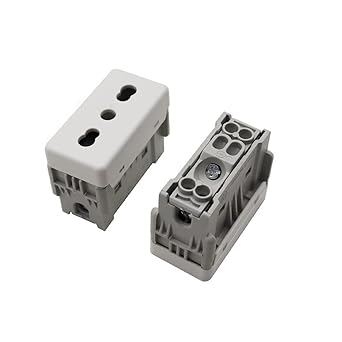 Presa Bivalente Frutti bianco compatibile con Gewiss system