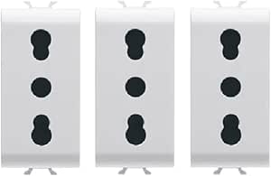 ECI ELETTROFORNITURE 3PZ Gewiss GW10203 - Presa standard italiano bivalente 1M 250V 2P+T 16A bianco - serie Chorus