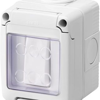 Gewiss Contenitore Completo Apparecchi System Stagno, con Deviatore Unipolare 16Ax, IP55, Grigio Ral 7035