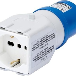 GW64212 Gewiss Adattatore Da Industriale a Civile IP44 - Spina 2P+T 16A 230V ac 50/60HZ - 1 Presa 2P+T 10/16A Bivalente (P17/11)