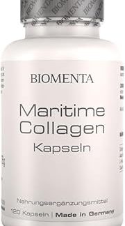 BIOMENTA Морской коллаген - 120 капсул с высокой дозой икорного коллагена, коллагеновыми пептидами, экстрактом устриц и гиалуроновой кислотой - Премиум качество