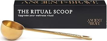Мерная ложка Ancient + Brave Ritual Scoop — высококачественная мерная ложка из нержавеющей стали с золотистым покрытием — идеально подходит для добавок коллагена — в подарочной коробке — единица измерения — добавка коллагена