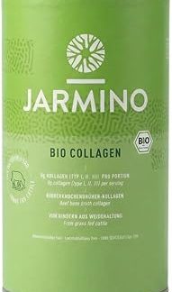 Органический коллагеновый порошок JARMINO | Из молока пасущихся коров, питающихся травой | 30 порций | Органический порошок для костного бульона | Коллагеновые пептиды и протеиновый порошок органического качества | 300 г