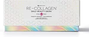 Ежедневный напиток красоты Re-Collagen - Биологически активная добавка - На основе комплекса ABC с гиалуроновой кислотой - Антивозрастной эффект для коллагена - Упаковка из 60 стиков по 12 мл