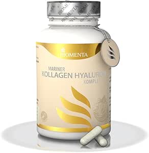 BIOMENTA Mariner Kollagen Hyaluronsäure Complex - 185 Premium Collagen Kapseln hochdosiert + Kaviar- & Austernextrakt - Synergetische Essenz des Meeres