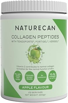 Коллагеновые пептиды NATURECAN - 300 г - Яблоко - С витамином С, цинком и медью - 12,5 г коллагена на порцию - Легкорастворимые - Сделано в Германии
