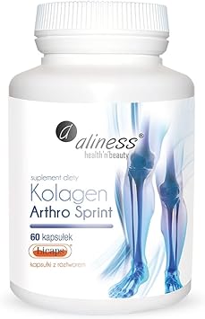 Aliness - Collagen Arthro Sprint LICAPS - Для суставов - 60 капсул - Веганские капсулы - Рыбий коллаген - Витамин С - Без соли - Без глютена
