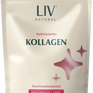 LIV Коллагеновый порошок, 500 г, полностью без запаха и вкуса, гидролизованный коллаген, коллагеновые волокна типов 1 и 3, Sologel® 100% сертифицированный травяной корм, без химических добавок.