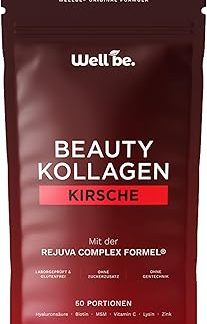 Коллагеновый порошок Wellbe Cherry - высокая доза с максимальным содержанием биоактивного гидролизата коллагена, биотином, цинком, витамином С и гиалуроновой кислотой - коллагеновый порошок - пептиды коллагена. Произведено в Германии. 1 x 250 г