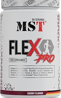 MST® Nutrition Flex Pro Powder - Коллаген, МСМ, глюкозамин, хондроитин и гиалуроновая кислота - Высококачественная формула - Сделано в Германии (1350 г, цвет вишня)