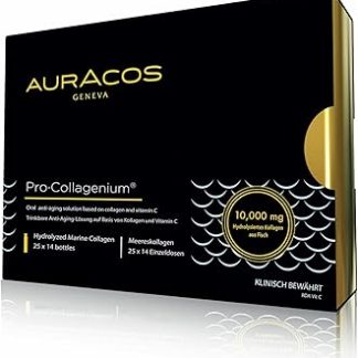Pro Collagenium Anti-Ageing, 14 флаконов по 25 мл, суперконцентрированный морской коллаген 10 000 мг, гладкая и обновленная кожа, замедление признаков старения. Auracos