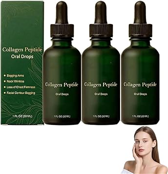 Капли для приема внутрь Lotmay Stem & Collagen Peptides - Антивозрастные капли с коллагеновыми пептидами, натуральные ингредиенты, разглаживают и улучшают эластичность, подтягивают и укрепляют кожу (3 шт.)