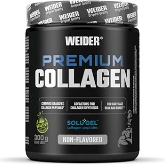 Коллагеновый порошок Weider Premium — коллагеновые пептиды, витамин С, глицин и таурин — 300 г — нейтральный на вкус