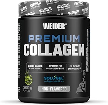 Коллагеновый порошок Weider Premium — коллагеновые пептиды, витамин С, глицин и таурин — 300 г — нейтральный на вкус