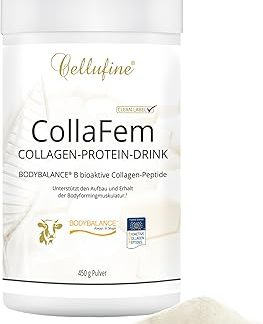 Напиток Cellufine® CollaFem BODYBALANCE® с коллагеном, 480 г, с биоактивными коллагеновыми пептидами Body Balance и витамином С, натуральный, без консервантов, гипоаллергенный, без лактозы, без глютена.
