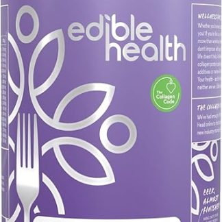 Гидролизованный коллагеновый порошок Edible Health 400 г, пептиды типов 1 и 3 с 18 аминокислотами для кожи, волос, ногтей, костей и суставов. Подходит для палео- и кето-диеты, халяль.