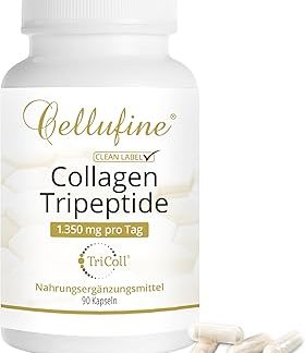 Cellufine Collagen Tripeptide (говядина) - 90 капсул, инновационные трипептиды коллагена на 1 месяц, 500 мг в капсуле, качество «чистой этикетки», без глютена, без аллергенов, без лактозы, без сахара.