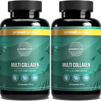 Primal Harevst Multi Collagen - Биологически активная добавка с коллагеном типов I, II, III, V и X для мужчин и женщин, без молочных продуктов, сои и глютена, упаковка из 2 штук (60 порций)