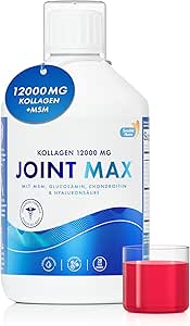 Joint MAX 500 мл | Чистый гидролизованный коллаген (типы I, II и III) | Глюкозамин, МСМ, хондроитин, гиалуроновая кислота | Куркума, витамин С | 100% натуральный вкус | Без сахара - запас на 20 дней