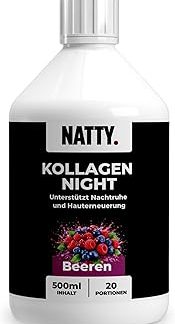 NATTY Коллагеновый шот 500 мл - 1500 ДА, высокая доза 10000 мг рыбьего коллагена, гиалуроновая кислота, магний, ашваганда, жидкий морской коллаген, пептиды, витамины типа 1 и 3, комплекс цинка