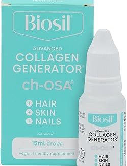 Генератор коллагена Biosil - капли 15 мл - с запатентованным комплексом ch-OSA - способствует выработке и защите собственного коллагена - без ГМО - запас на 30 дней