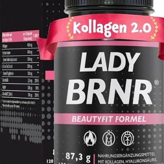 BRNR Lady BRNR - формула для улучшения метаболизма BeautyFit с витамином B6, соединительной тканью с медью, коллагеном, гиалуроновой кислотой в высокой дозе, биотином, 120 капсул.