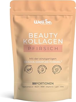 Высокодозированный коллагеновый порошок Wellbe - с максимальным содержанием биоактивного гидролизата коллагена, биотином, цинком, витамином С и гиалуроновой кислотой - коллагеновый порошок - пептиды коллагена. Произведено в Германии. 1 x 250 г