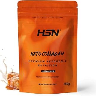 HSN Keto Гидролизованный коллаген, кето-коллаген, идеально подходит для кетогенной диеты, без глютена, без лактозы, без рыбы, со стевией, в порошковой форме, со вкусом соленой карамели, 150 г