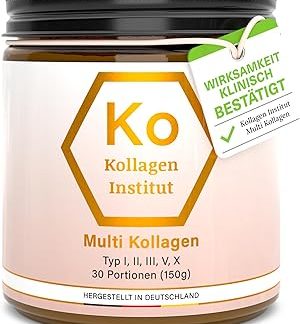 Коллагеновый порошок Kollagen Institut Multi Collagen Powder - высокодозированные коллагеновые пептиды, биоактивный гидролизат коллагена типов 1, 2, 3, 5, 10 для красоты кожи, волос, суставов, костей, ногтей и внутреннего сияния, 30 порций.