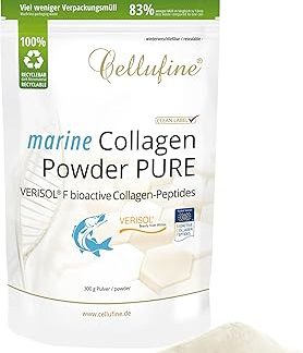 Cellufine Premium Verisol F (рыбный) коллагеновый порошок, 300 г, дойпак, косметический коллагеновый порошок с биоактивными коллагеновыми пептидами, без консервантов, 60 порций, с очень высокой биодоступностью.