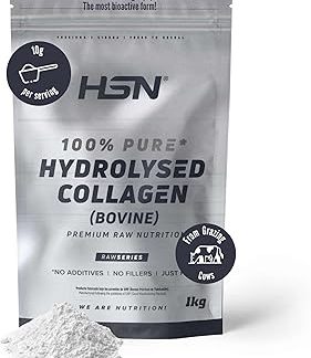 Гидролизованный коллаген HSN | Говяжьего происхождения | Уход за суставами и поддержание здоровья костей, кожи, волос и ногтей | Без глютена, без лактозы, в порошкообразной форме, без вкуса, 1 кг