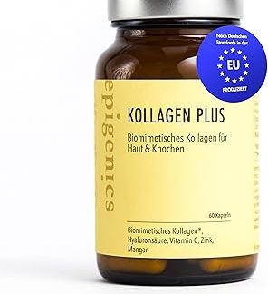 Капсулы Epigenics Collagen Plus с гиалуроновой кислотой (на 30 дней) - Веганский биомиметический коллаген - Веганские таблетки с коллагеном и комплексом для кожи, волос, ногтей, суставов и костей