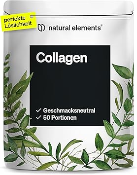 Натуральный коллагеновый порошок Natural Elements 500 г - пептиды гидролизата коллагена - коллаген типов 1 и 3 - идеальная растворимость, натуральный вкус без ароматизаторов - протестировано в лаборатории и произведено в Германии.