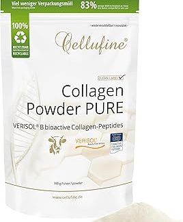 Коллагеновый порошок Cellufine Premium Verisol 300 г в упаковке Doypack, косметический коллагеновый порошок с биоактивными коллагеновыми пептидами, натуральный, без консервантов, 120 порций, с очень высокой биодоступностью.