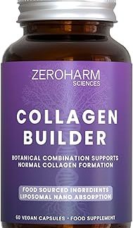ZEROHARM Collagen Builder - травяная добавка с натуральными пищевыми ингредиентами - поддерживает здоровье кожи, волос и суставов - липосомальная форма, 60 таблеток (упаковка из 1 шт.)