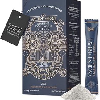 Ancient + Brave Wild Collagen 75 г – Чистый морской коллагеновый пептидный порошок – Коллаген из дикой рыбы – 100% гидролизованный коллаген – Кетогенная диета, голодание, без вкуса (пакетики)