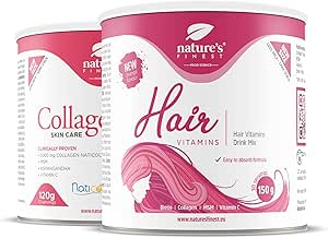 Набор Nature's Finest by Nutrisslim She Shines — уход за кожей и волосами с коллагеном, биотином и витамином С, МСМ и ашвагандой — для взрослых, способствует здоровью кожи и укреплению волос, мгновенный эффект.