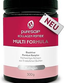 pureSGP Мультиформула коллагеновых пептидов: Чистейший коллаген фармацевтического качества - специальная формула из говядины, рыбы и яичной скорлупы для комплексной поддержки. Коллаген типов I, III, V и X - с витамином С.