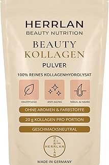 Herrlan Beauty Collagen Powder 500 г. Высокодозированный чистый коллаген без добавок. Премиальный гидролизат коллагена, пептиды типов 1, 2, 3. Произведено в Германии.