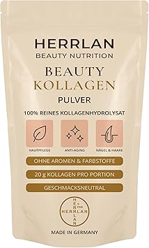 Herrlan Beauty Collagen Powder 500 г. Высокодозированный чистый коллаген без добавок. Премиальный гидролизат коллагена, пептиды типов 1, 2, 3. Произведено в Германии.