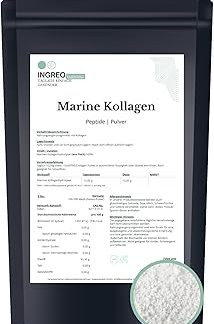Порошок морского коллагена - 100% гидролизованный рыбий коллаген - Гидролизованные пептиды морского коллагена - Нейтральный и хорошо растворимый - Без добавок - Пептиды коллагена (1 кг)