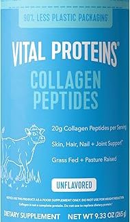 Порошок коллагеновых пептидов Vital Proteins, способствует здоровью волос, ногтей, кожи, костей и суставов, без вкуса, 255 г.